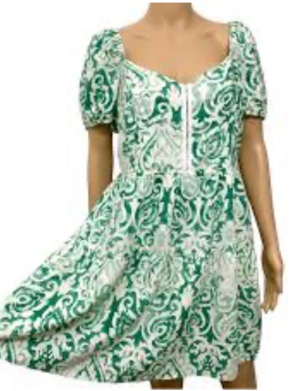 House of Harlow 1960 NWT Green and White Printed Mini Dress size M